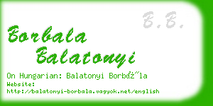 borbala balatonyi business card